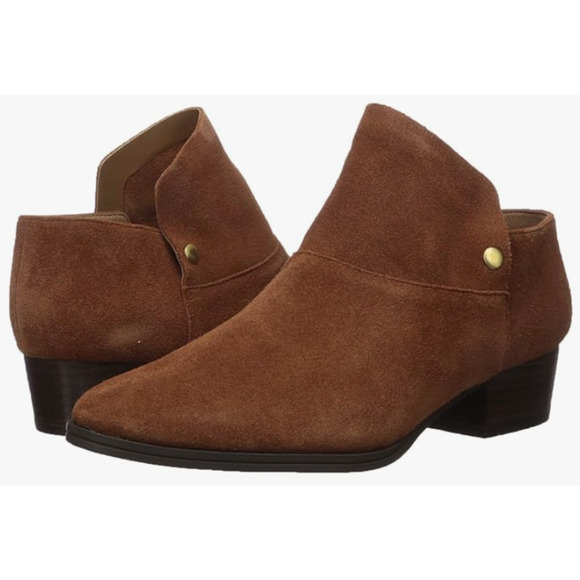 Aerosoles Women's Diane Ankle Brown Suede Booties Size 8 - Picture 1 of 7